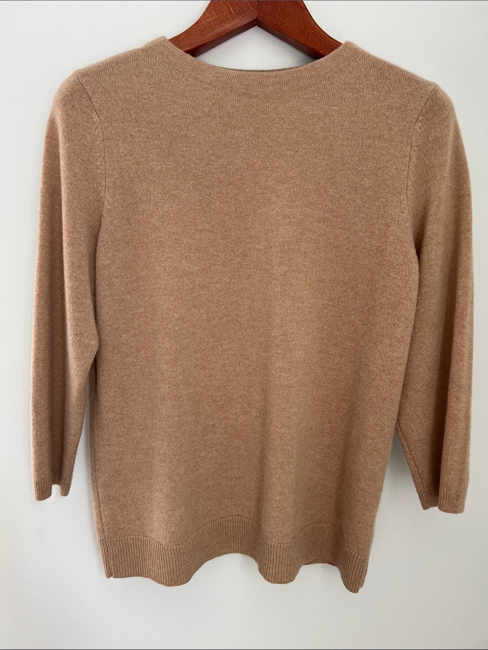 Talbots | 100% Pure Cashmere Scoop Neck Sweater in Camel Quiet Luxury Size L